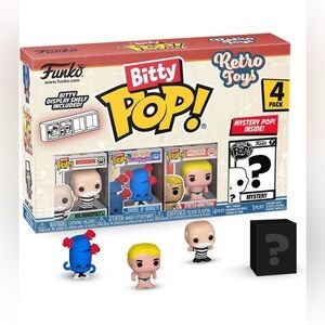 Funko Bitty Pop Retro Toys 4 pack with Surprise Mystery Mini Figure Brand New